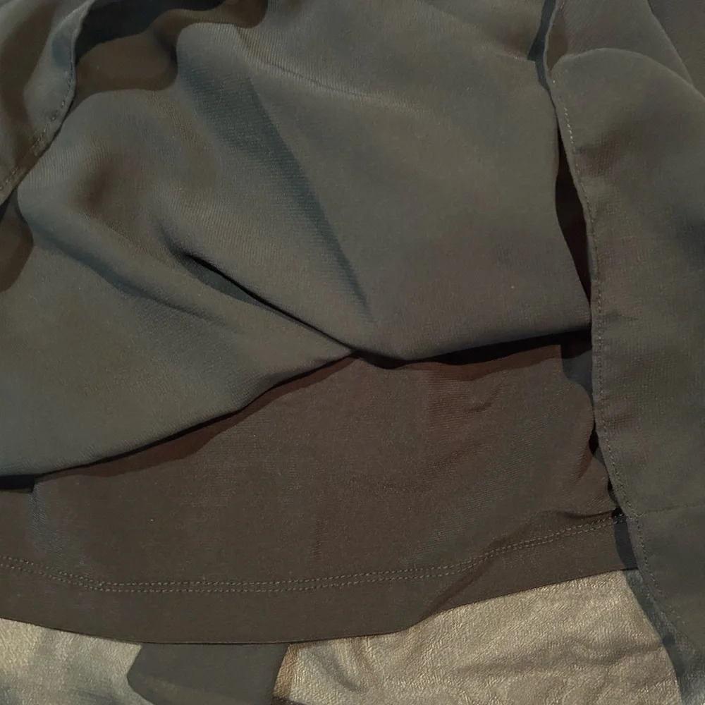 Adrianna Papell Asymmetrical Draped Flowing Dress in Black Size S - Picture 15 of 15